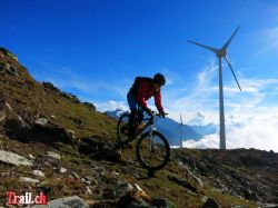 Gütsch Andermatt Windrad für Windenergie