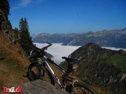 Sassigrat Mit dem Mountainbike über dem Nebelmeer