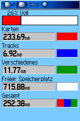 Menu Diagnose Menu Anzeigen im GPSmap60CSx