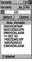GPS Track Auswahl abgespeicherte Tracks. Mit Click Stick wählen  garmin-etrex-vista07.gif (3kb)
