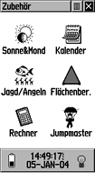 Zubehör Sonne Mond Kalender Jagd Angeln Flächenberechnung Rechner Jumpmaster garmin etrex - vista