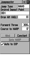 Jumpmaster Feature Garmin etrex vista GPS