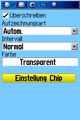 Einstellungen Chip wählen