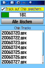Track auf Chip speichern