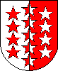 Kanton Wallis Flagge Flagge Valais