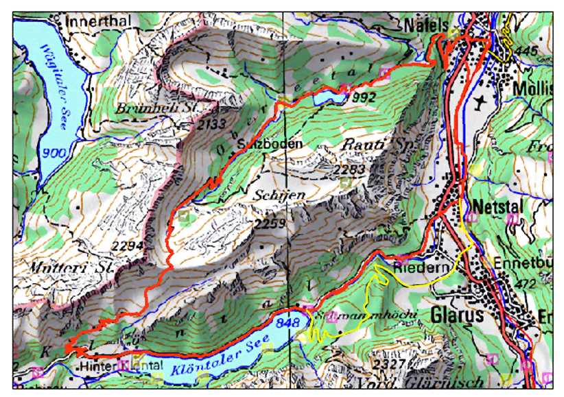 Biketour: Obersee Lachengrat Klöntal